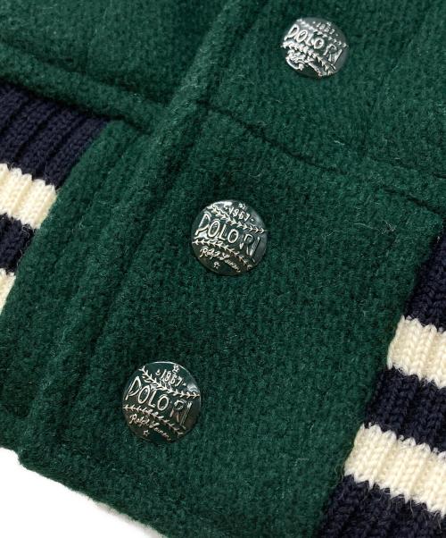 POLO RALPH LAUREN（ポロ・ラルフローレン）POLO RALPH LAUREN (ポロ・ラルフローレン) NEWYORK YANKEES (ニューヨークヤンキース) スタジャン/Varsity jacket グリーン サイズ:Ｌの古着・服飾アイテム