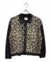 SAINT MICHAEL（セントマイケル）の古着「LEOPARD KNIT CARDIGAN」｜ブラック