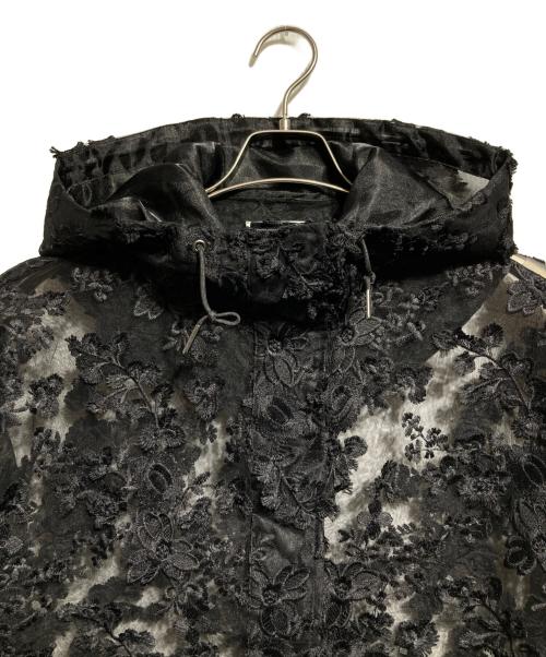 LAYAS（レイヤーズ）LAYAS (レイヤーズ) LACE JQD FOODIE／レースジャカードフーディー ブラック サイズ:Fの古着・服飾アイテム