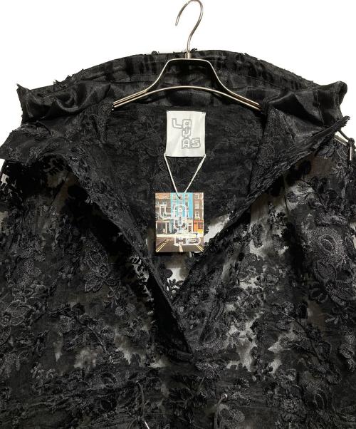 LAYAS（レイヤーズ）LAYAS (レイヤーズ) LACE JQD FOODIE／レースジャカードフーディー ブラック サイズ:Fの古着・服飾アイテム