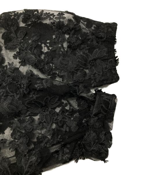 LAYAS（レイヤーズ）LAYAS (レイヤーズ) LACE JQD FOODIE／レースジャカードフーディー ブラック サイズ:Fの古着・服飾アイテム