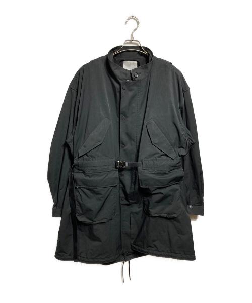 SUBLATIONS（サブレーションズ）SUBLATIONS (サブレーションズ) マイクロファイバーツイル モッズコート ブラック サイズ:1の古着・服飾アイテム