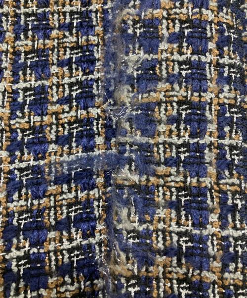SUBLATIONS（サブレーションズ）SUBLATIONS (サブレーションズ) GLITTERY TWEED FLARE EASY TROUSERS ネイビーの古着・服飾アイテム