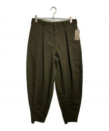 COMME des GARCONS HOMME PLUS（コムデギャルソンオムプリュス）の古着「ウールヘリンボーンパンツ」｜グリーン