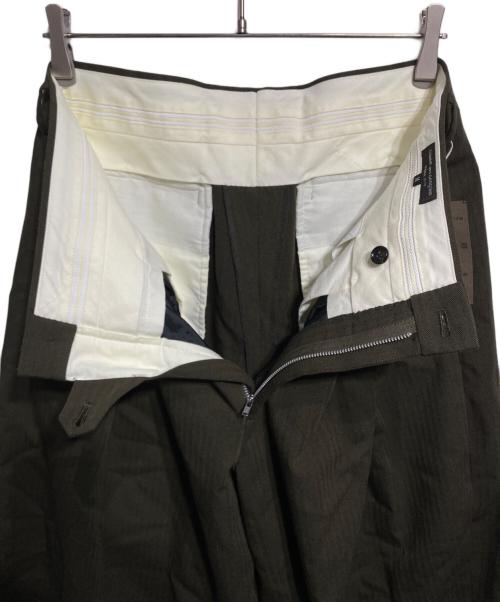 COMME des GARCONS HOMME PLUS（コムデギャルソンオムプリュス）COMME des GARCONS HOMME PLUS (コムデギャルソンオムプリュス) ウールヘリンボーンパンツ グリーン サイズ:Ｍの古着・服飾アイテム