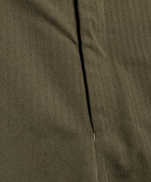 COMME des GARCONS HOMME PLUS（コムデギャルソンオムプリュス）COMME des GARCONS HOMME PLUS (コムデギャルソンオムプリュス) ウールヘリンボーンパンツ グリーン サイズ:Ｍの古着・服飾アイテム