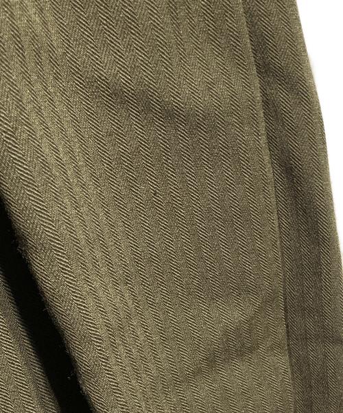 COMME des GARCONS HOMME PLUS（コムデギャルソンオムプリュス）COMME des GARCONS HOMME PLUS (コムデギャルソンオムプリュス) ウールヘリンボーンパンツ グリーン サイズ:Ｍの古着・服飾アイテム