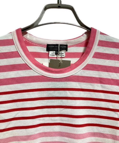 COMME des GARCONS HOMME PLUS（コムデギャルソンオムプリュス）COMME des GARCONS HOMME PLUS (コムデギャルソンオムプリュス) ボーダーカットソー ピンク×ホワイト サイズ:Ｍの古着・服飾アイテム