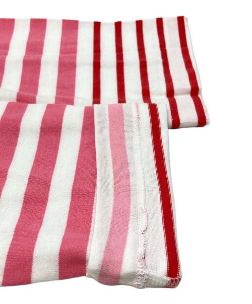 COMME des GARCONS HOMME PLUS（コムデギャルソンオムプリュス）COMME des GARCONS HOMME PLUS (コムデギャルソンオムプリュス) ボーダーカットソー ピンク×ホワイト サイズ:Ｍの古着・服飾アイテム