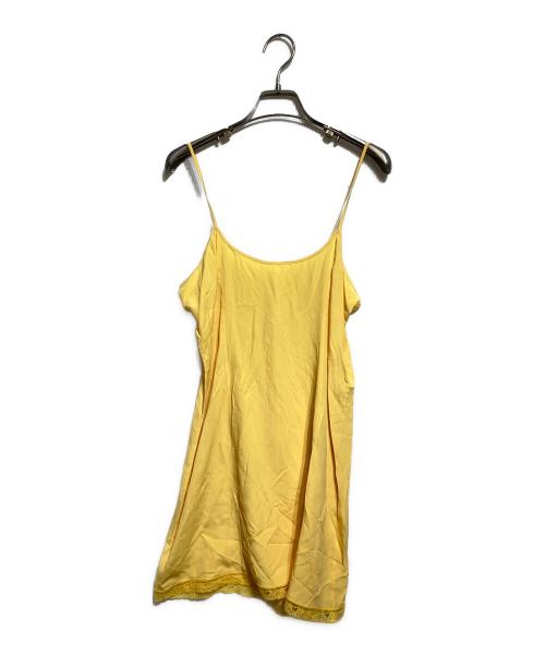 GUCCI（グッチ）GUCCI (グッチ) ラウンドカラー シフォンドレス イエロー サイズ:36の古着・服飾アイテム