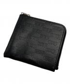BlackEyePatchブラックアイパッチ）の古着「コンパクトウォレット/Compact Wallet/3 LETTER OE EMBOSSED LEATHER WALLET BLACK」｜ブラック