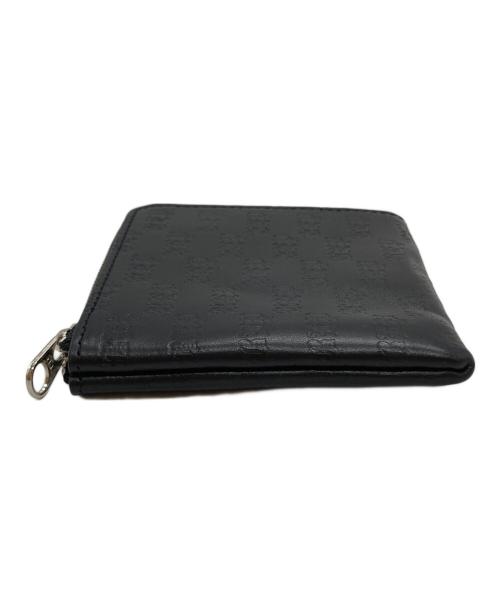 BlackEyePatch（ブラックアイパッチ）BlackEyePatch (ブラックアイパッチ) コンパクトウォレット/Compact Wallet/3 LETTER OE EMBOSSED LEATHER WALLET BLACK ブラックの古着・服飾アイテム