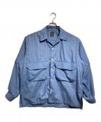 DAIWA PIER39ダイワ ピア39）の古着「TECH SPORTS OPEN COLLAR SHIRTS/テック スポーツ オープンカラーシャツ」｜ブルー