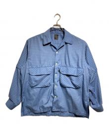 DAIWA PIER39（ダイワ ピア39）の古着「TECH SPORTS OPEN COLLAR SHIRTS/テック スポーツ オープンカラーシャツ」｜ブルー