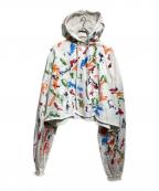SHINYA KOZUKAシンヤコズカ）の古着「ORDINARY SHORT GIANT HOODIE WITH HAND PAINTING/ショート丈ビッグフーディー」｜ホワイト