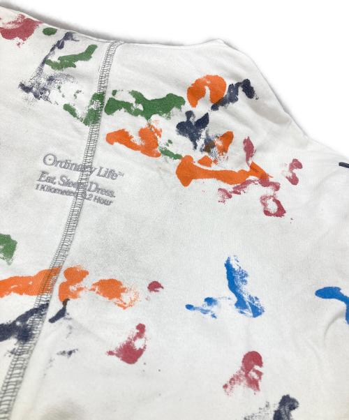 SHINYA KOZUKA（シンヤコズカ）SHINYA KOZUKA (シンヤコズカ) ORDINARY SHORT GIANT HOODIE WITH HAND PAINTING/ショート丈ビッグフーディー ホワイト サイズ:Ｓの古着・服飾アイテム