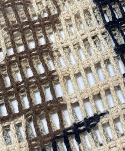 NUMBER (N)INE（ナンバーナイン）NUMBER (N)INE (ナンバーナイン) トライバルカモメッシュカットソー/Tribal Camo Mesh Cut-and-Sew Top ベージュ サイズ:3の古着・服飾アイテム