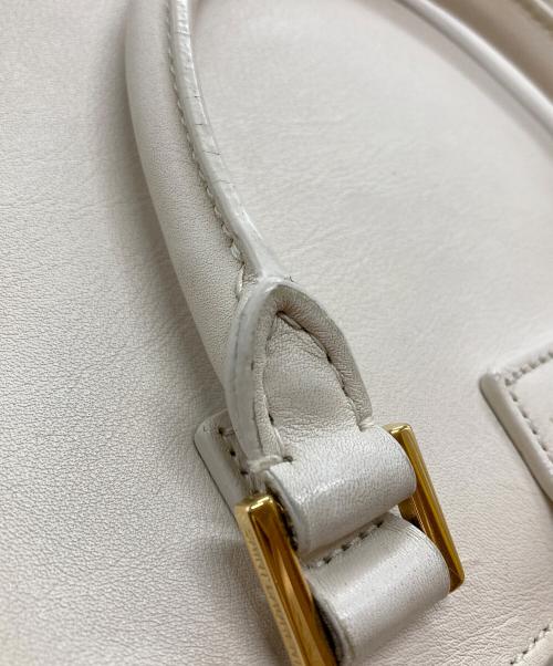 Saint Laurent Paris（サンローランパリ）Saint Laurent Paris (サンローランパリ) ベイビー カバス モノグラム 2WAYバッグ ホワイトの古着・服飾アイテム