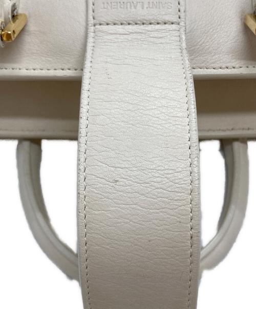 Saint Laurent Paris（サンローランパリ）Saint Laurent Paris (サンローランパリ) ベイビー カバス モノグラム 2WAYバッグ ホワイトの古着・服飾アイテム