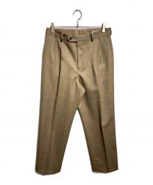 AURALEE（オーラリー）の古着「BLUEFACED WOOL DOBBY SLACKS/ブルーフェイスドウールドビースラックス」｜ベージュ