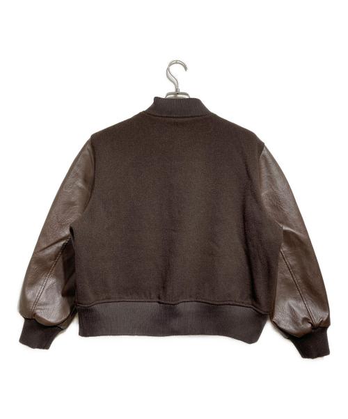 LAYAS（レイヤーズ）LAYAS (レイヤーズ) WOOLドッキングスタジャン/Varsity jacket ブラウン サイズ:Fの古着・服飾アイテム