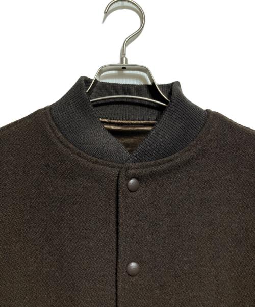 LAYAS（レイヤーズ）LAYAS (レイヤーズ) WOOLドッキングスタジャン/Varsity jacket ブラウン サイズ:Fの古着・服飾アイテム