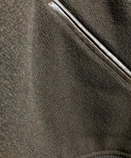 LAYAS（レイヤーズ）LAYAS (レイヤーズ) WOOLドッキングスタジャン/Varsity jacket ブラウン サイズ:Fの古着・服飾アイテム