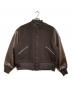 LAYAS（レイヤーズ）の古着「WOOLドッキングスタジャン/Varsity jacket」｜ブラウン