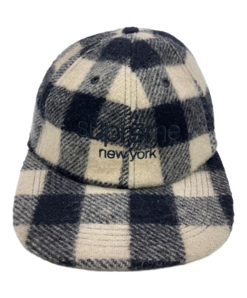 SUPREME（シュプリーム）SUPREME (シュプリーム) Buffalo Plaid Wool Classic Logo 6-Panel ベージュ×ブラック サイズ:不明(実寸参照）の古着・服飾アイテム