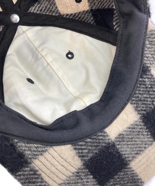 SUPREME（シュプリーム）SUPREME (シュプリーム) Buffalo Plaid Wool Classic Logo 6-Panel ベージュ×ブラック サイズ:不明(実寸参照）の古着・服飾アイテム
