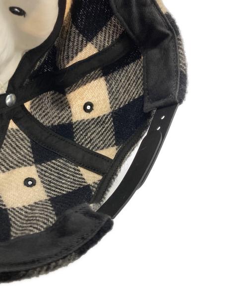 SUPREME（シュプリーム）SUPREME (シュプリーム) Buffalo Plaid Wool Classic Logo 6-Panel ベージュ×ブラック サイズ:不明(実寸参照）の古着・服飾アイテム