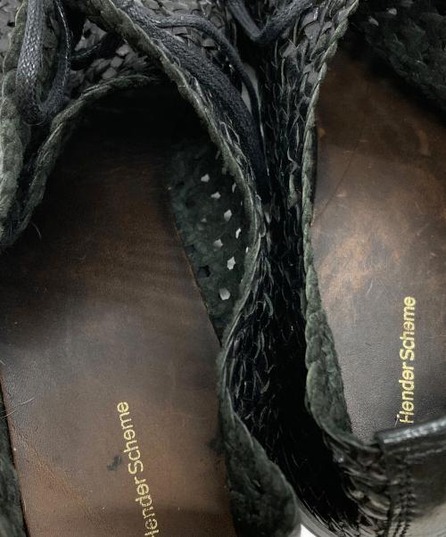 HENDER SCHEME（エンダースキーマ）Hender Scheme (エンダースキーマ) メッシュレザーシューズ ブラック サイズ:4の古着・服飾アイテム