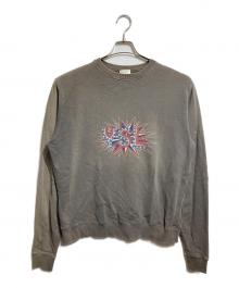 Saint Laurent Paris（サンローランパリ）の古着「プリントスウェット/Printed sweatshirt」｜ブラウン