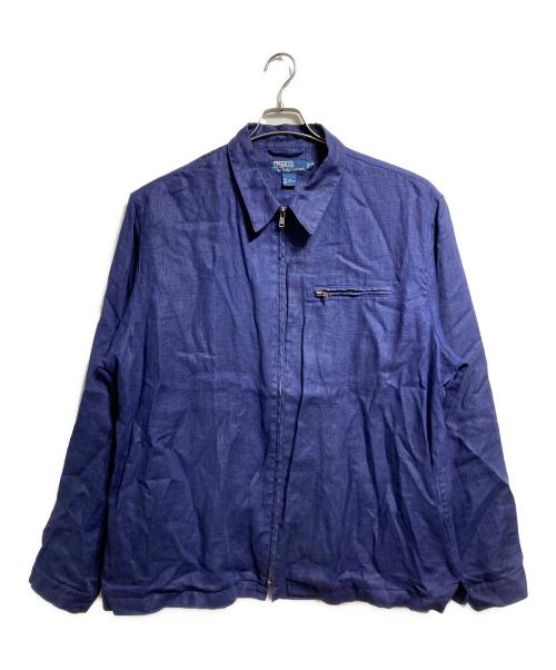 POLO RALPH LAUREN（ポロ・ラルフローレン）POLO RALPH LAUREN (ポロ・ラルフローレン) 90'S リネンスイングトップ/Linen Swing-Top Jacket ネイビー サイズ:XXLの古着・服飾アイテム