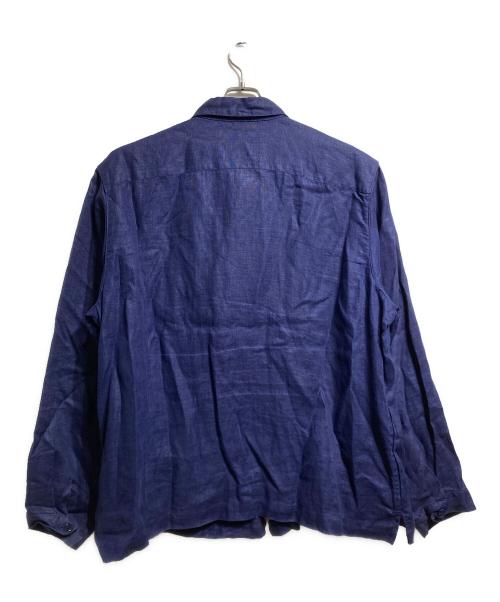 POLO RALPH LAUREN（ポロ・ラルフローレン）POLO RALPH LAUREN (ポロ・ラルフローレン) 90'S リネンスイングトップ/Linen Swing-Top Jacket ネイビー サイズ:XXLの古着・服飾アイテム