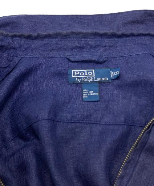 POLO RALPH LAUREN（ポロ・ラルフローレン）POLO RALPH LAUREN (ポロ・ラルフローレン) 90'S リネンスイングトップ/Linen Swing-Top Jacket ネイビー サイズ:XXLの古着・服飾アイテム