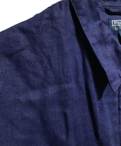 POLO RALPH LAUREN（ポロ・ラルフローレン）POLO RALPH LAUREN (ポロ・ラルフローレン) 90'S リネンスイングトップ/Linen Swing-Top Jacket ネイビー サイズ:XXLの古着・服飾アイテム