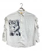 Hysteric Glamourヒステリックグラマー）の古着「HYSTERIC TYPICAL GIRLS スリットリボンシャツ/Slit-Detail Ribbon Shirt」｜ホワイト