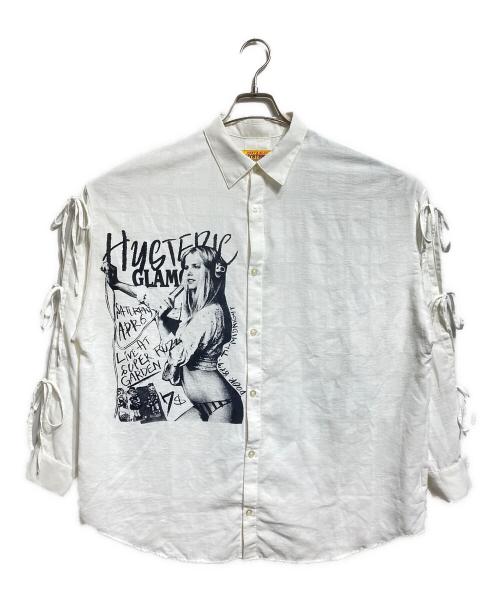 Hysteric Glamour（ヒステリックグラマー）Hysteric Glamour (ヒステリックグラマー) HYSTERIC TYPICAL GIRLS スリットリボンシャツ/Slit-Detail Ribbon Shirt ホワイト サイズ:FREEの古着・服飾アイテム