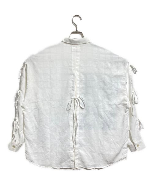 Hysteric Glamour（ヒステリックグラマー）Hysteric Glamour (ヒステリックグラマー) HYSTERIC TYPICAL GIRLS スリットリボンシャツ/Slit-Detail Ribbon Shirt ホワイト サイズ:FREEの古着・服飾アイテム