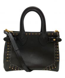 BURBERRY（バーバリー）の古着「2WAYスタッズバッグ/Studded bag」｜ブラック