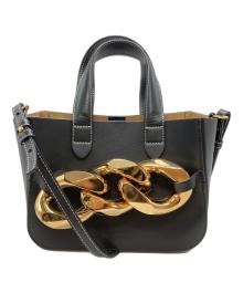 J.W.ANDERSON（ジェイダブリューアンダーソン）の古着「MINI CHAIN TOTE BAG/ミニチェーントートバッグ」｜ブラック