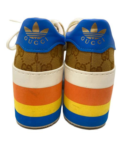 adidas（アディダス）adidas (アディダス) GUCCI (グッチ) GG Gazelle ブラウン サイズ:23cmの古着・服飾アイテム