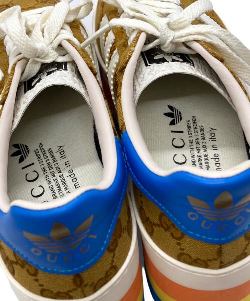 adidas（アディダス）adidas (アディダス) GUCCI (グッチ) GG Gazelle ブラウン サイズ:23cmの古着・服飾アイテム