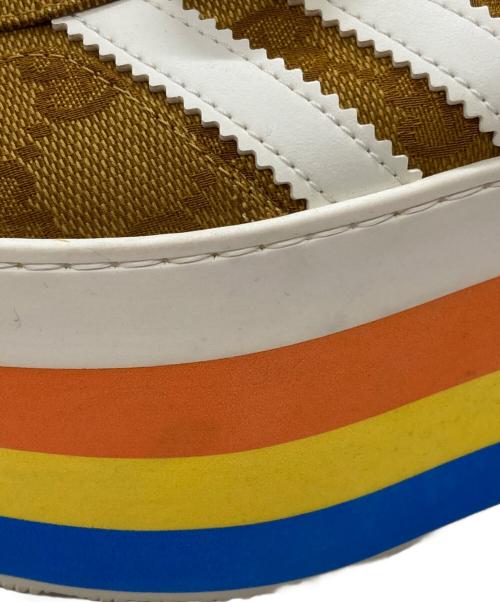 adidas（アディダス）adidas (アディダス) GUCCI (グッチ) GG Gazelle ブラウン サイズ:23cmの古着・服飾アイテム