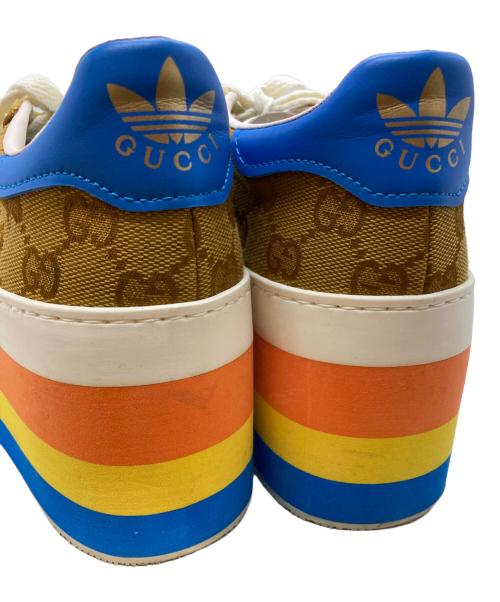 adidas（アディダス）adidas (アディダス) GUCCI (グッチ) GG Gazelle ブラウン サイズ:23cmの古着・服飾アイテム