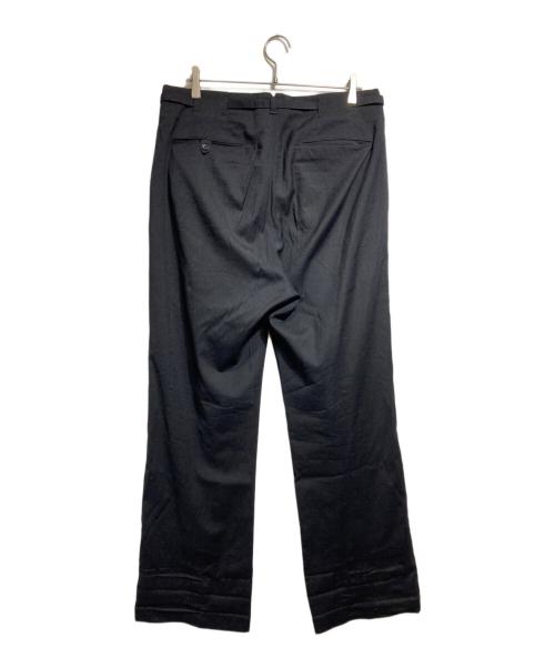 OLD JOE & Co.（オールドジョー）OLD JOE & Co. (オールドジョー) ウールシルクリネンベルテッドパンツ ブラック サイズ:91の古着・服飾アイテム
