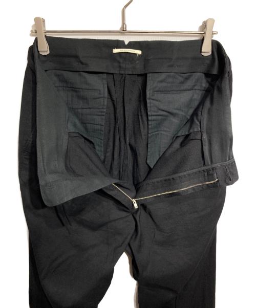 OLD JOE & Co.（オールドジョー）OLD JOE & Co. (オールドジョー) ウールシルクリネンベルテッドパンツ ブラック サイズ:91の古着・服飾アイテム