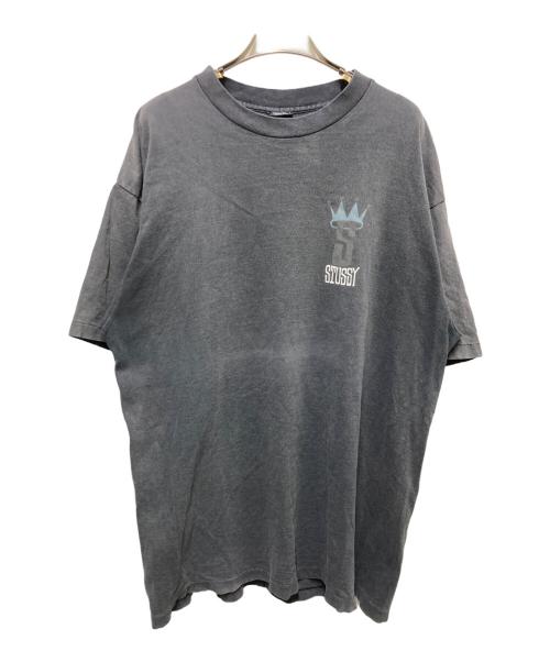 stussy（ステューシー）stussy (ステューシー) 80's クラウンロゴTee グレー サイズ:XLの古着・服飾アイテム