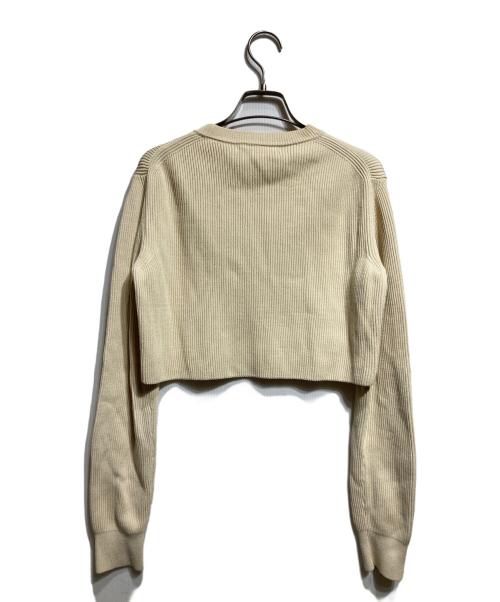AURALEE（オーラリー）AURALEE (オーラリー) SUPER HARD TWIST RIB KNIT SHORT P/O/スーパーハードツイスト リブニット ショートプルオーバー アイボリーの古着・服飾アイテム